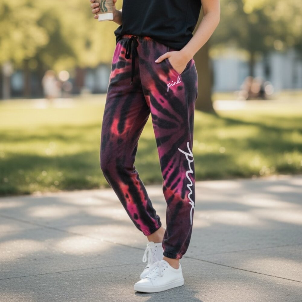 Victoria's Secret PINK Tie Dye Sweat Pants (Size Small)